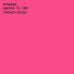 #F64A8A - French Rose Color Image